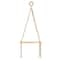 12" x 22" Hand Woven Macrame Wall Hanging with Wooden Shelf